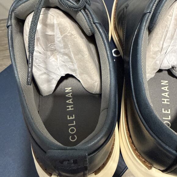Cole Haan Men's Grand Remix Oxford Dress Shoe Navy Size 10 - Picture 9 of 10
